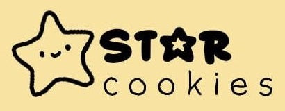 Star Cookies logo with smiling star and bold text on warm background